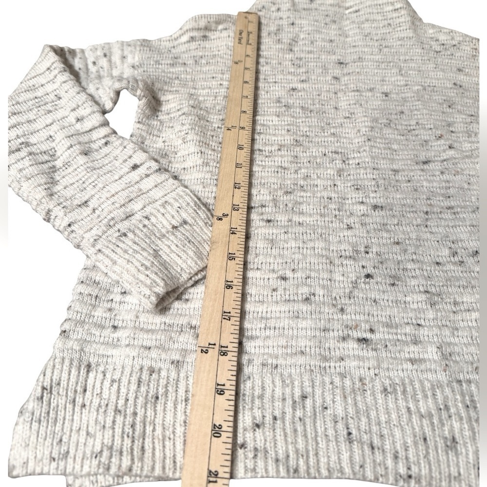 Madewell Belmont mock neck rib knit ottoman stitch sweater in oatmeal color - Picture 7 of 12